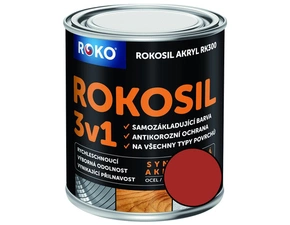 Barva samozákladující Rokosil akryl 3v1 RK 300 8190 červená tmavá, 3 l