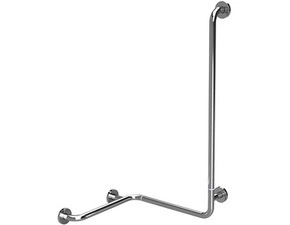 Madlo do sprchy Bemeta Help se svislou opěrou pravé s krytkou, skládané nerez lesklý