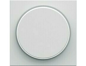 Kryt otočný stmívač Hager lumina 45×45 mm bílá lesk