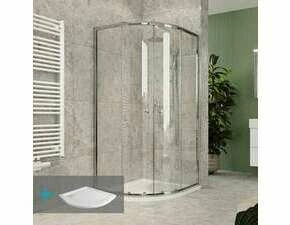 Kout sprchový s vaničkou Mereo Kora Lite 900×900 mm chrom/čiré sklo R550