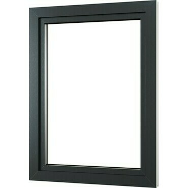 Okno plastové VIVA LINE bílé/antracit pravé 900 × 900 mm