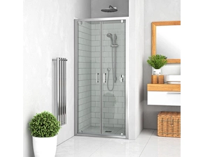 Dveře sprchové dvoukřídlé Roth LLDO2 1000 mm, LEGA LINE, Transparent