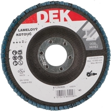 Kotouč brusný lamelový DEK 115×22,23 mm 40