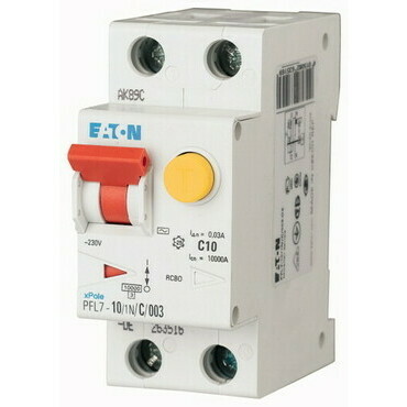 Chránič proudový s jištěním Eaton PFL7-10/1N/B/003-A-DE