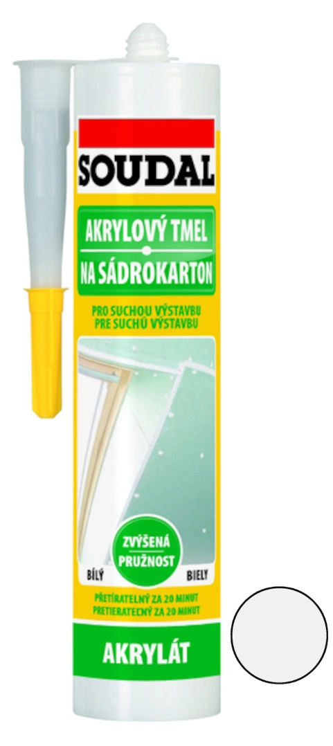 SOUDAL Tmel akrylový na sádrokarton Soudal bílý 280 ml