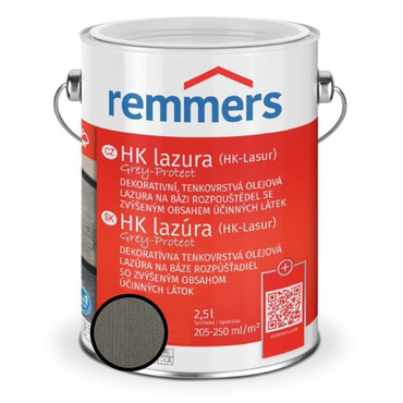 Lazura tenkovrstvá HK Lazura Grey Protect grafitová, 0,75 l