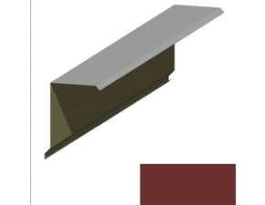 Lemování okraje RS360Q SP 25 s okapnicí RAL 3009 cihlově hnědá