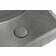 Umývátko betonové Sapho Crest L 400×220 mm včetně výpusti, černý granit, baterie vlevo AR403