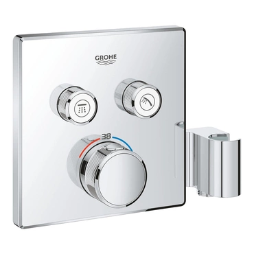 Díl nadomítkový Grohe Grohtherm SmartControl s 2 ventily s držákem chrom 29125000