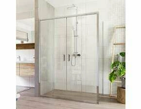 Dveře sprchové + boční stěna Mereo Lima CK88413K 1 400×800 mm chrom/čiré sklo