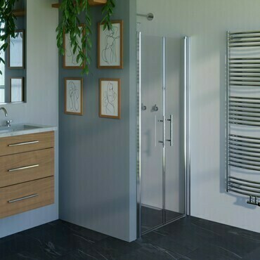 Dveře sprchové WECCO 800 mm leštěný hliník/čiré sklo