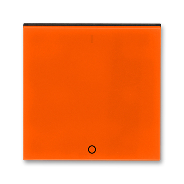 Kryt spínač řazení 3S s průzorem ABB Levit oranžová, kouřová černá