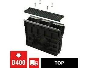 Vpust venkovní žlabová Alca AVZ103R-R201 s kovovým rámem, rošt litinový D400