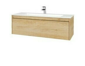 Skříňka umyvadlová Dřevojas BONO SZZ 120 Nebraska/Nebraska vč. umyvadla Pura