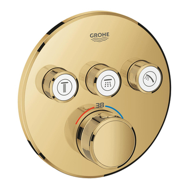 Baterie podomítková termostatická Grohe Grohtherm SmartControl 3-cestná Cool Sunrise 29121GL0