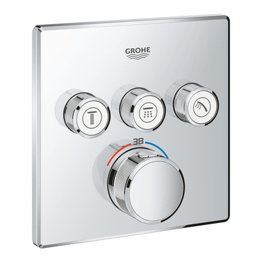 Díl nadomítkový Grohe Grohtherm SmartControl s 3 ventily chrom 29126000