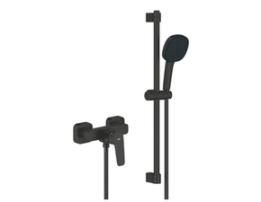 Baterie sprchová nástěnná Grohe Cubeo 150 mm, se sprchovým setem matte black 1018252430