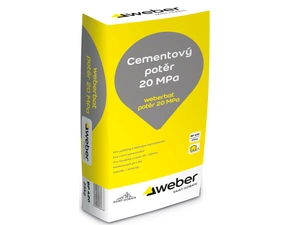 Potěr cementový 20 MPa weberbat 25 kg