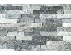 Obklad kamenný lepený DEKSTONE Q 016 Quartzite White & Grey kvarcit plošný 550×150 mm
