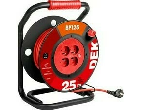 Kabel prodlužovací PVC na bubnu DEK BP125 25 m 1,5 mm2 IP 20