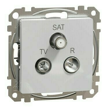 Zásuvka anténní koncová Schneider Sedna Design TV/R/SAT aluminium