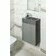 Umývátko betonové Sapho Crest L 400×220 mm včetně výpusti, černý granit, baterie vlevo AR403