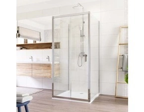Dveře sprchové + boční stěna Mereo Lima CK85733K 1 000×1 000×1 000 mm chrom/čiré sklo