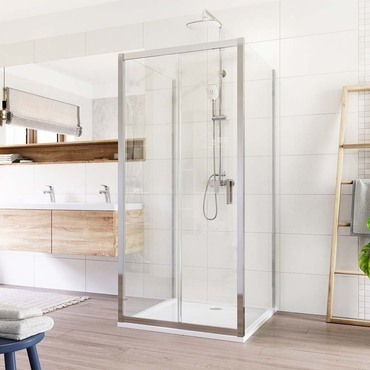 Dveře sprchové + boční stěna Mereo Lima CK85733K 1 000×1 000×1 000 mm chrom/čiré sklo