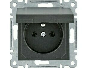 Zásuvka 230 V Hager lumina černá mat