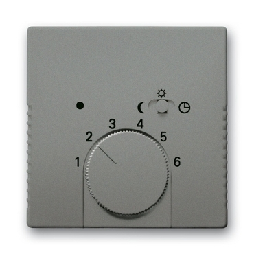 Kryt termostat otočný prostor, podlaha ABB Solo metalická šedá