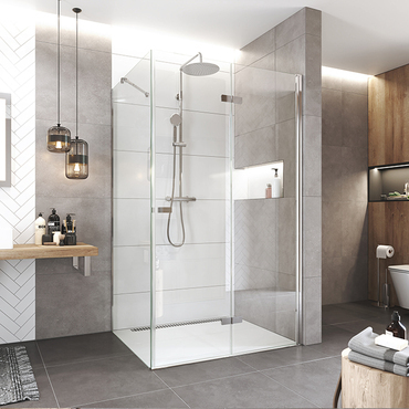 Dveře sprchové + boční stěna Mereo Novea CK11833ZP 1 000×800 mm pravé chrom/čiré sklo