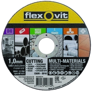 Kotouč řezný Flexovit C46R-BF41 125×22,23 mm 1 mm