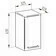 Skříňka horní levá EBS Pure 325×630×328 mm bílá/dub ribbeck PUREH33RL