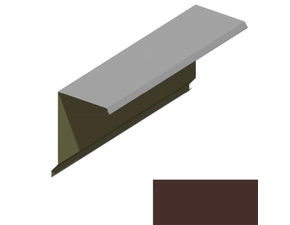 Ukončení pultové střechy RS360A-75 SP 35 TEX s okapnicí 2M15A hnědá