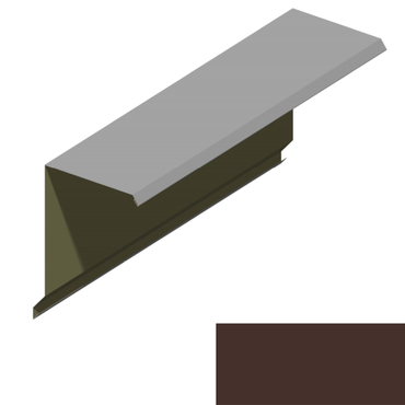 Ukončení pultové střechy RS360A-75 SP 35 TEX s okapnicí 2M15A hnědá