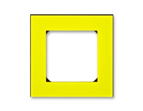Rámeček ABB Levit jednonásobný žlutá, kouřová černá