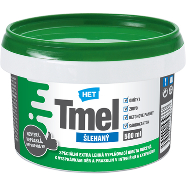 Tmel šlehaný, lehčený HET bílý 0,5 l