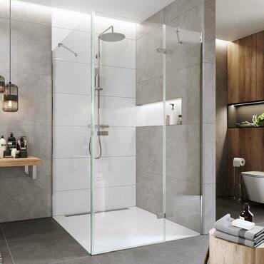 Dveře sprchové + boční stěna Mereo Novea CK10216ZP 900×1 000 mm pravé chrom/čiré sklo