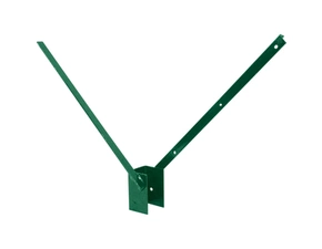 Bavolet oboustranný tvaru V Pilodel Zn + PVC zelený na sloupek 60×40 mm
