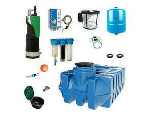 Sestava nádrže na dešťovou vodu Aquanix iris-8000-raintronic pro dům