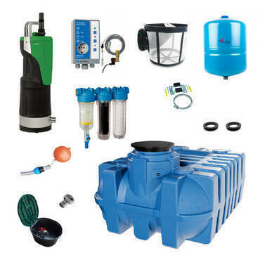 Sestava nádrže na dešťovou vodu Aquanix iris-8000-raintronic pro dům