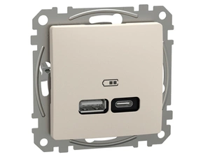 Zásuvka nabíjecí USB Schneider Electric Sedna Design béžová