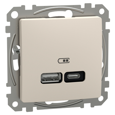 Zásuvka nabíjecí USB Schneider Electric Sedna Design béžová