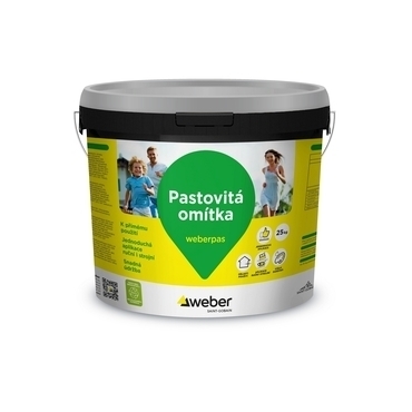 Omítka silikonová weberpas silikon zrnitá 1,5 mm BI00 25 kg