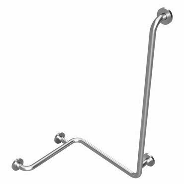 Madlo se svislou opěrou Bemeta Help 1 180 mm pravé nerez mat