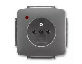 Zásuvka 230 V jednonásobná ABB Tango kouřová šedá