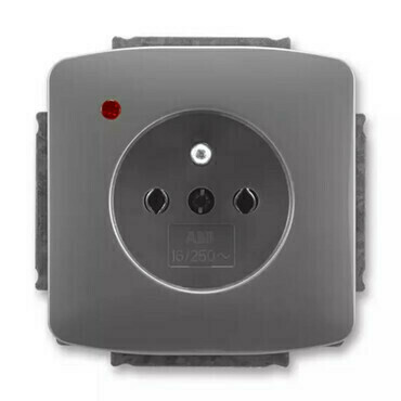 Zásuvka 230 V jednonásobná ABB Tango kouřová šedá