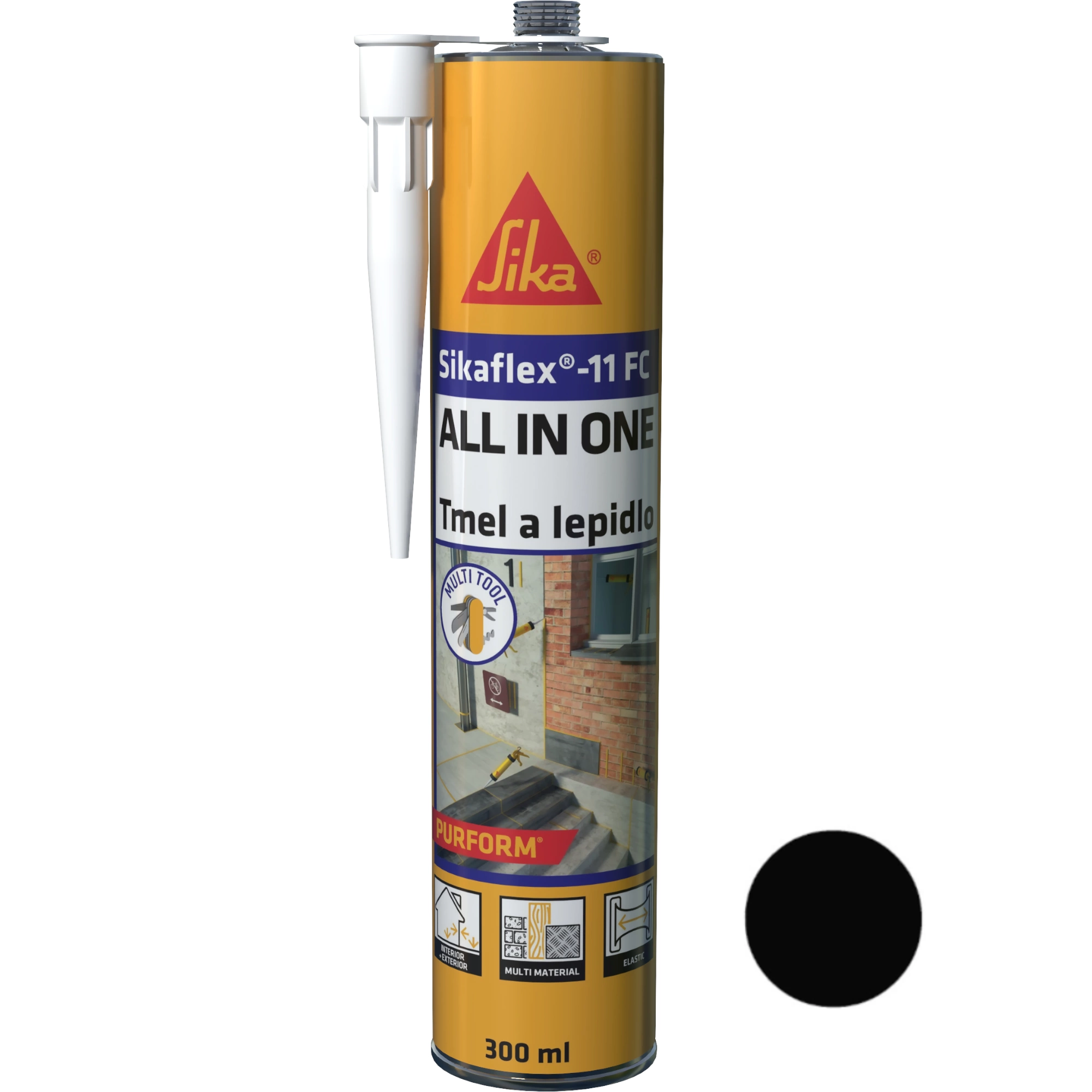 SIKA Tmel polyuretanový Sikaflex-11 FC Purform černý 300 ml