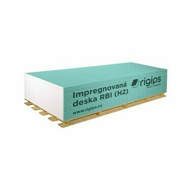 Deska sádrokartonová Rigips RBI (H2) 12,5×1 250×1 000 mm
