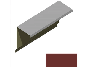 Ukončení pultové střechy RS360A-60 SP 25 s okapnicí RAL 3009 cihlově hnědá